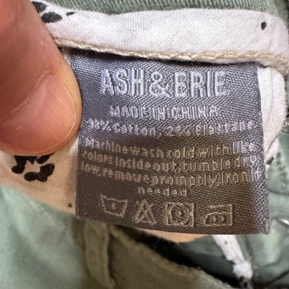 Ash & Erie Men's Olive Green Chino Pants Size 36x28 Classic Business Casual - Picture 4 of 7